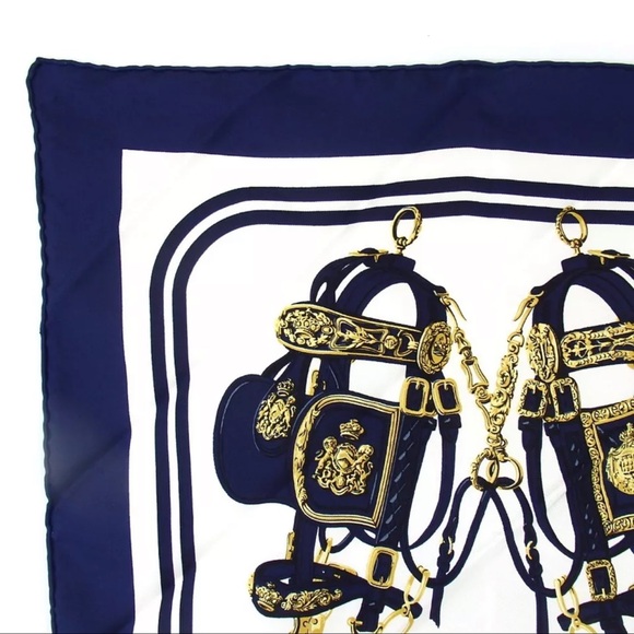 AUTH HERMES Petit Carre BRIDES de GALA Silk Scarf - Picture 2 of 7